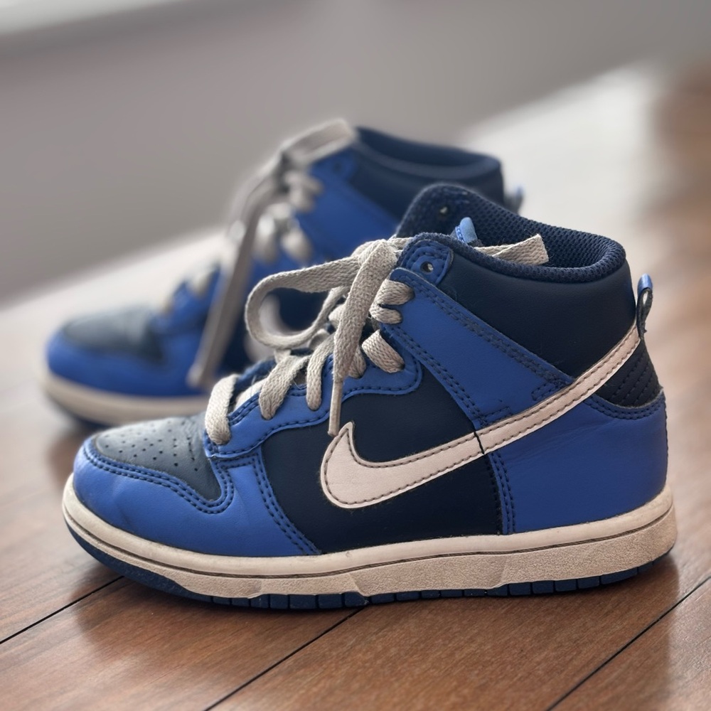 Nike Kids Blue High-Top Dunks